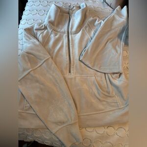 Lululemon Athletica off White 1-4 Zip-Up Jacket: Velour Like